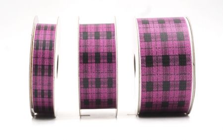 Lebhaftes Violett und schwarzes Karoband_AI